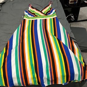 Nine-West, Striped, Maxi Dress, Size 12